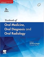 Text Book of Oral Medicine Oral Diagnosis & Oral Radiology 3rd  Edition 2021 By Ongole