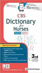 CBS Dictionary for Nurses (English-English) 3rd Edition 2022 by  Jacintha D'Souza