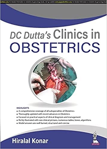 DC Dutta's Clinics in Obstetrics 1st Edition 2022 By Hiralal Konar