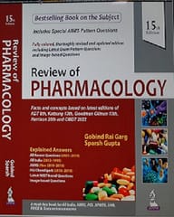 Review of Pharmacology 15th Edition 2022 By Gobind Rai Garg and sparsh gupta