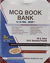 Mcq Book Bank For Ca Final - Group I 3rd Updated Edn Dec  2020 By CA G Sekar CA B Saravana Prasath