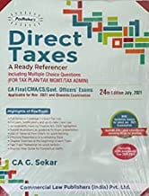 Direct Taxes A Ready Referencer24th Edn July 2021 By CA G Sekar