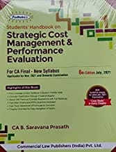 Students Handbook On Strategic Cost Management & Performance Evaluation6th Edn July 2021 By CA B Saravana Prasath