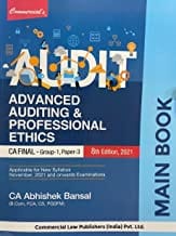 Advanced Auditing & Professional Ethic Main Book8th Edn July 2021 By CA Abhishek Bansal