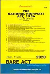 National Highways Act 1956 Alongwith Allied Act And Rules By Bare act
