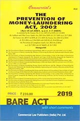 Prevention Of Money-Laundering Act 2002 Alongwith Allied Rules By Bare act