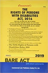 Rights Of Persons With Disabilities......Act 2016 Alongwith Rules And Delhi Rules 2018 By Bare act
