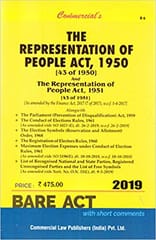 Representation Of The People Act 1950 & Representation Of The People Act 1951 Alongwith Allied Rules By Bare act