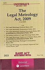 Legal Metrology Act 2009 Alongwith Rules By Bare act