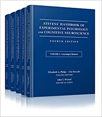 Steven's Handbook of Experimental Psychology and Cognitive Neuroscience 4th Edition 5 Volume Set 2018 By Wixted Publisher Wiley