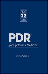 PDR For Ophthalmic Medicines 1st Edition 2007 By PDR