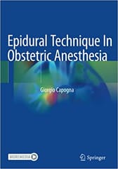 Capogna G Epidural Technique In Obstetric Anesthesia 2020