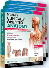 Moore’s Clinically Oriented Anatomy 3 Volume set 2nd South Asia Edition 2022 by S. Aruna and N Isai Vani
