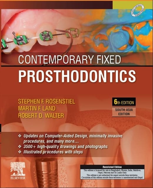 Stephen F Rosenstiel Contemporary Fixed Prosthodontics 6th South Asia Edition 2023