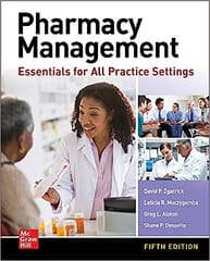 Pharmacy Management: Essentials for All Practice Settings 5th Edition 2020 By David P Zgarrick