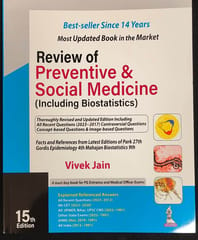 Review of Preventive & Social Medicine Including Biostatistics 15th Edition 2023 By Vivek Jain