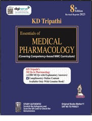 Essentials of Medical Pharmacology 8th Revised Reprint Edition 2023 By KD Tripathi