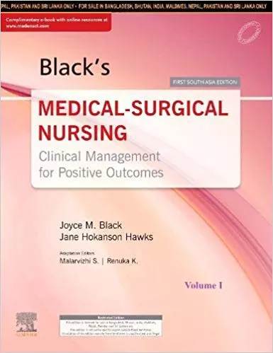 BLACK'S MEDICAL-SURGICAL NURSING , First South Asia Edition, 2 Volume Set2019 By Malarvizhi S.