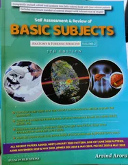 Self Assesment & Review of Basic Subjects Anatomy & Forensic Medicine (Volume-2) 7th Edition 2020 by Arvind Arora
