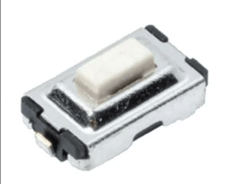 Tactile Switches Tact 50mA 12VDC, 6.0x3.5, 4.3mm H, 180gf, J leads, No ground pin, Black Actuator