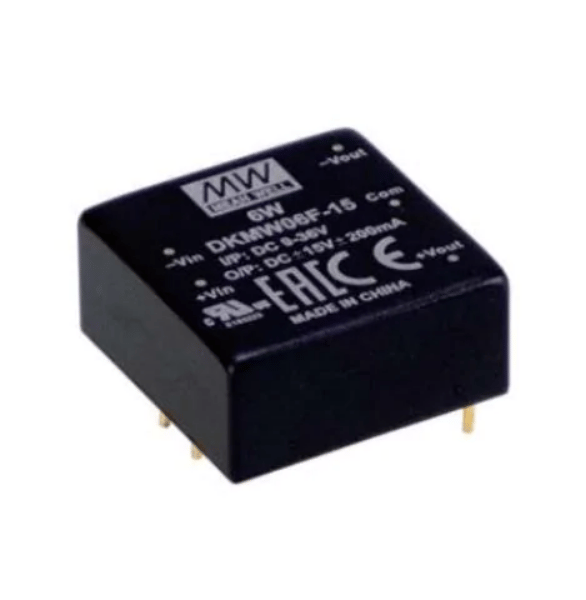 Isolated DC/DC Converters 9-36Vin 15V 400mA 6W DIP 1x1 Reg Iso