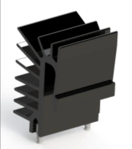Heat Sinks Heat Sink, Board Mount, TO247, Integrated Clip, Black Anodized, Solder to PCB Attachment, 50mm Length, 35.05mm Height, 22mm Width