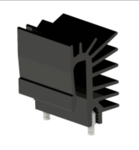Heat Sinks Heat Sink, Board Mount, TO220, Integrated Clip, Black Anodized, Solder to PCB Attachment, 50mm Length, 35.05mm Height, 22mm Width