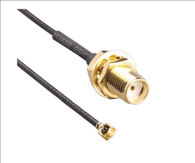 RF Cable Assemblies Cable Assembly Coaxial U.FL-type (UMCC) to SMA Female to Female 1.32 mm OD Coaxial Cable 3.937" (100 mm)