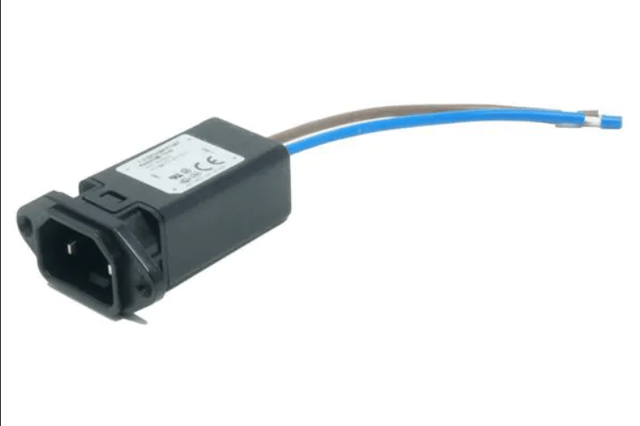 AC Power Entry Modules 15A 0.4mH 0.22uF Wire leads Front Mnt