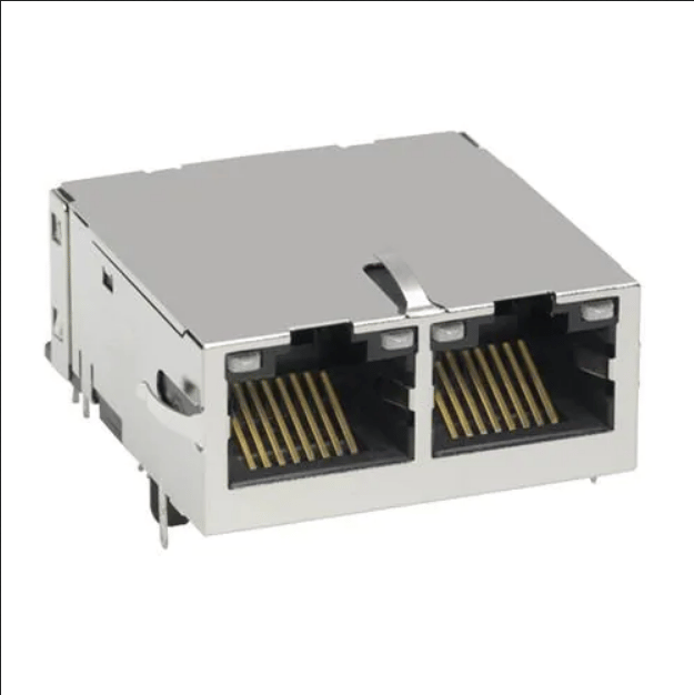 Modular Connectors / Ethernet Connectors MAGJACK TU 2PORT 1GBT LED PRESS-FIT