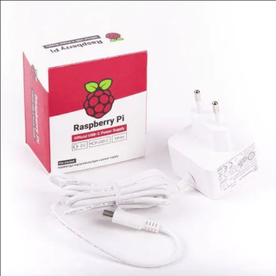 Seeed Studio Accessories Raspberry Pi Official Power Supply 15.3W USB-C with 1.5M Cable - EU Plug 5.1V 3A White