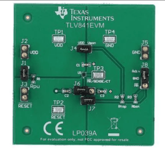 Power Management IC Development Tools TLV841 ultra-low-voltage nanopower supervisor with adjustable release delay evaluation module