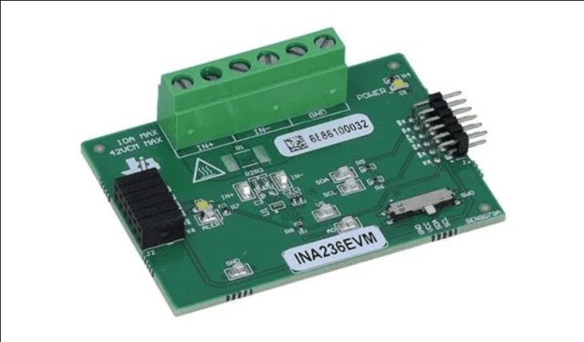 Power Management IC Development Tools INA234 & INA236 evaluation module for current, voltage and power monitors