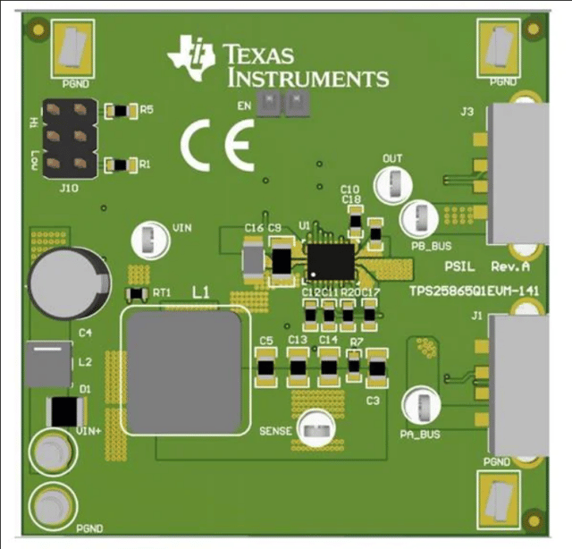 Interface Development Tools TPS25865-Q1 dual 3-A USB Type-A charging ports controller evaluation module