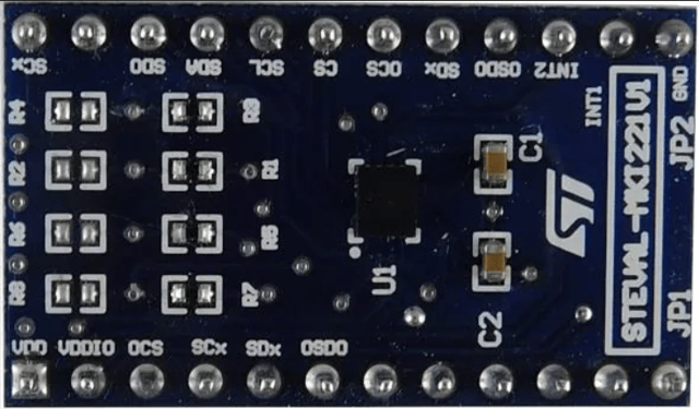 Acceleration Sensor Development Tools LSM6DSO32X adapter board for a standard DIL 24 socket