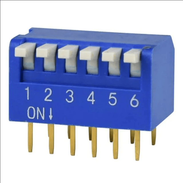 DIP Switches/SIP Switches 2 12 Positions, Through Hole, 2.54 mm Pitch, Piano Slide Actuator, DIP Switch