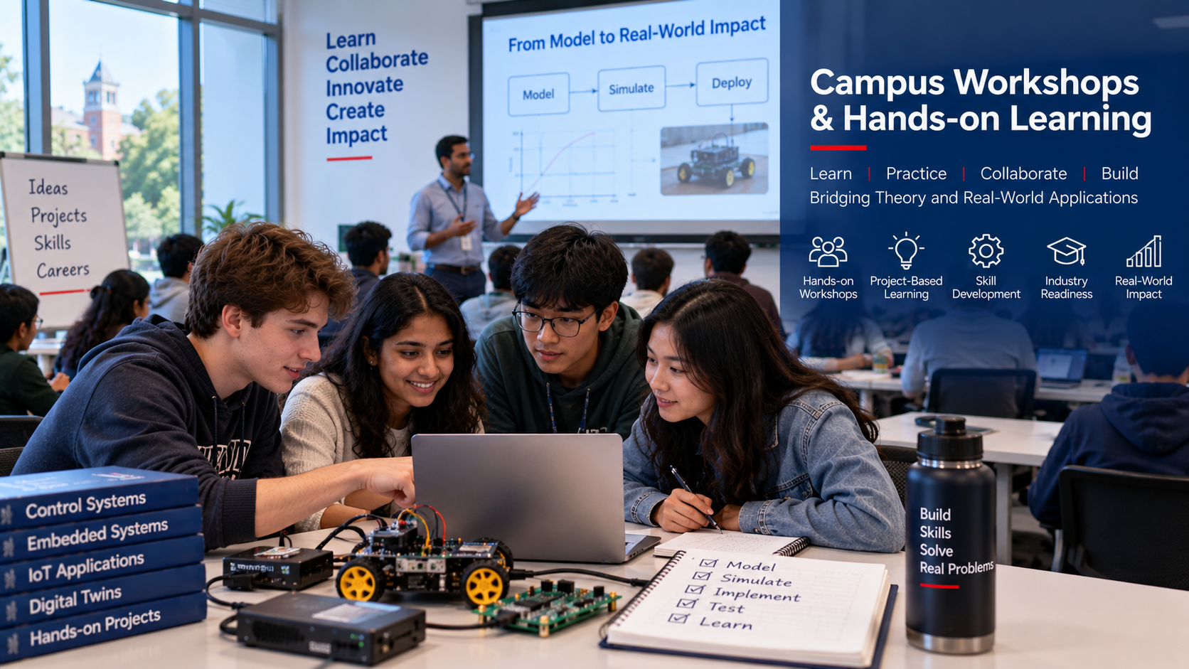 Onsite engineering workshop at a university