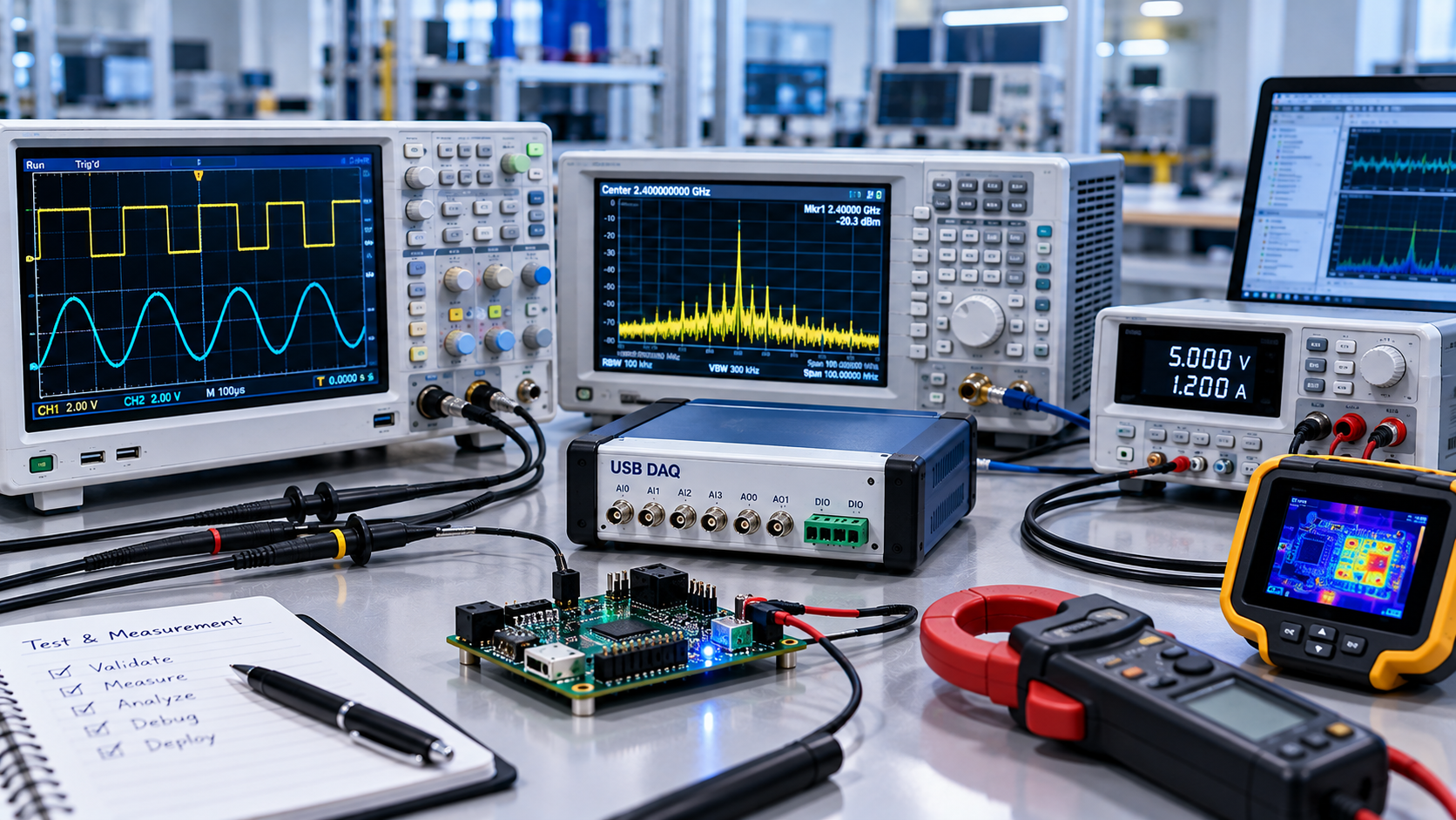 Test measurement instrumentation and data acquisition
