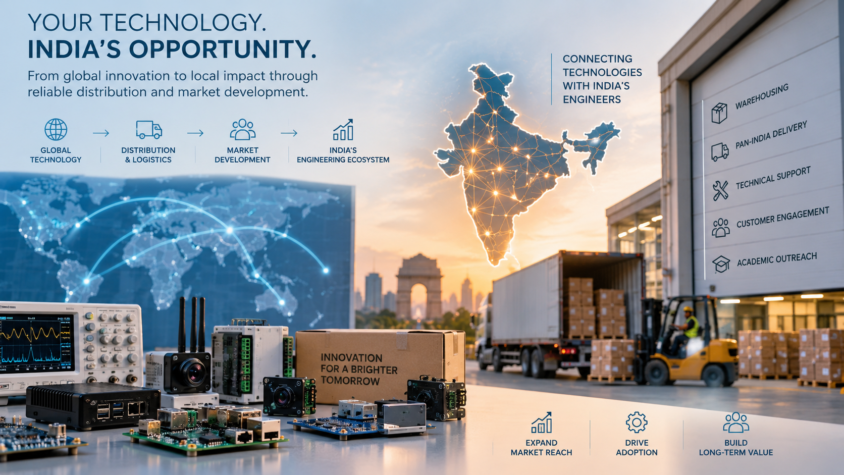 Technical distribution and engineering market development