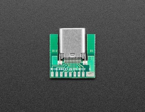 USB Type C Socket - SMT Inline Breakout Board