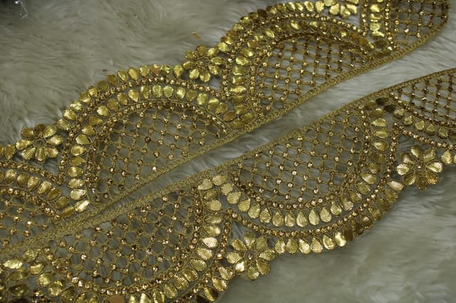 Half-Arch scallop lace/Gota-work-lace/Bridal-rim-lace/Fancy-Lace-border