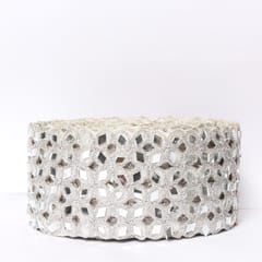 Silver magic mirror floral border