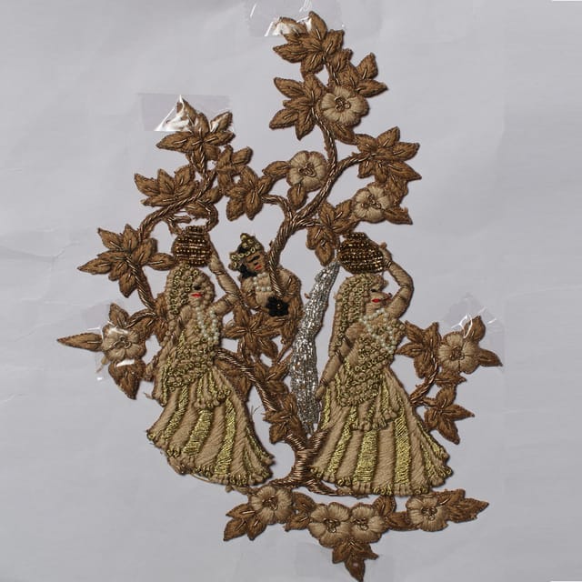 Krishna-Leela fancy patch/Floral-patch/Zari-zardosi-patch/Cut-work-patch