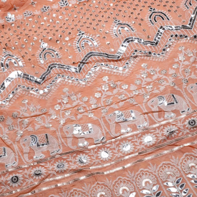 Regally Peach Folklore tale fabric/Majestic-fabric/Imposing-fabric/DIY
