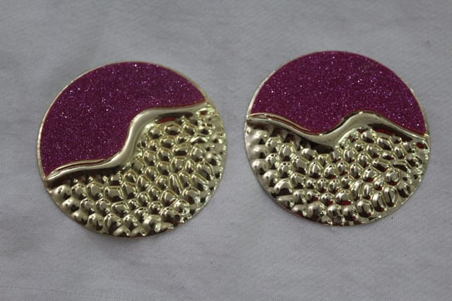 Metallic resplendent rich button brooch/Prime-brooch/Golden-brooch/DIYs