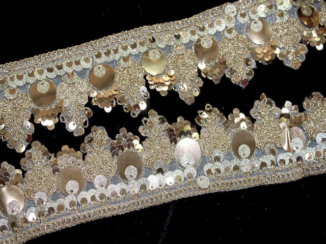 Royal floral Zari rich lace/Fancy-lace/Sequins-lace/Bridal-DIY-lace