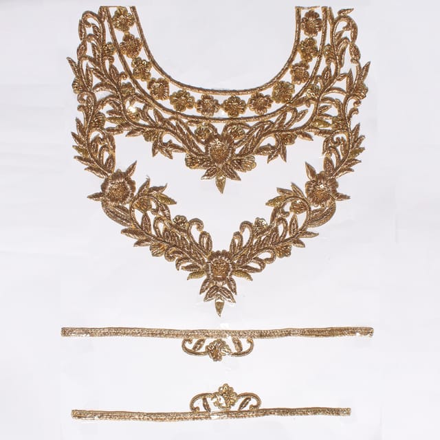 Magnificent royal neck-piece neckline/Neckline-Applique/Bridal-neckline