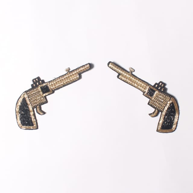 Revolver stylish fun patch/Gun-patch/ZardosiZari-patch/Craft-work-patch