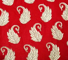 Fancy leaf abstract form royal stature simple repeat high-festive regal fancy imperial style elements ornamented grand fabric