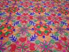 Traditional look heavy thread and mirror work full floral exclusive Georgette fabric